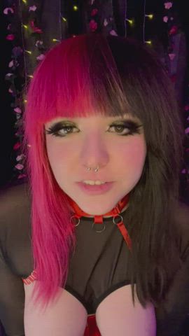big tits boobs emo goth huge tits natural tits nipple piercing tits gif