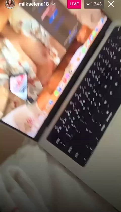 Milkselena18 giving IG a little show
