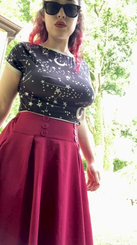 big tits natural tits outdoor gif