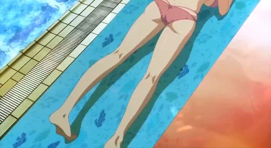 anime big tits boobs yoga gif