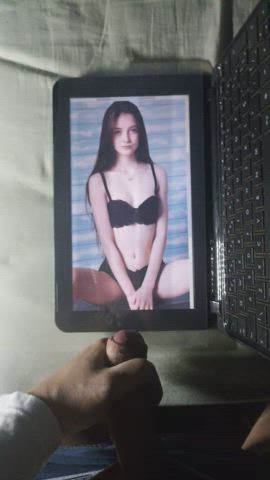 cum cumshot huge load lingerie masturbating russian teen tribute gif