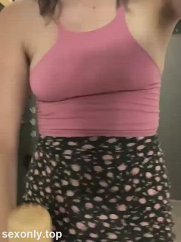 busty cuckold cumshot interracial japanese natural tits titty drop wife gif