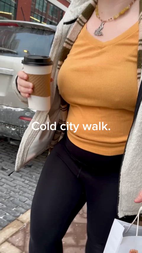 It was cold on the walk into church.