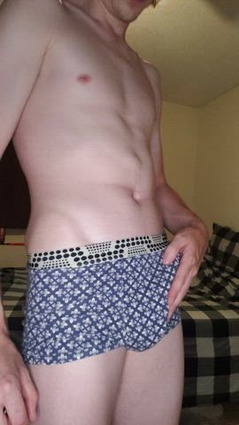 Spitting on my cock and giving a rough little tease