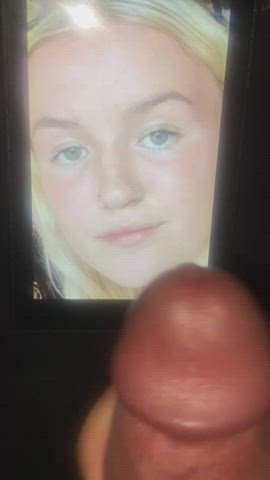 BBC Big Dick Blonde Cum Cumshot Facial Interracial gif