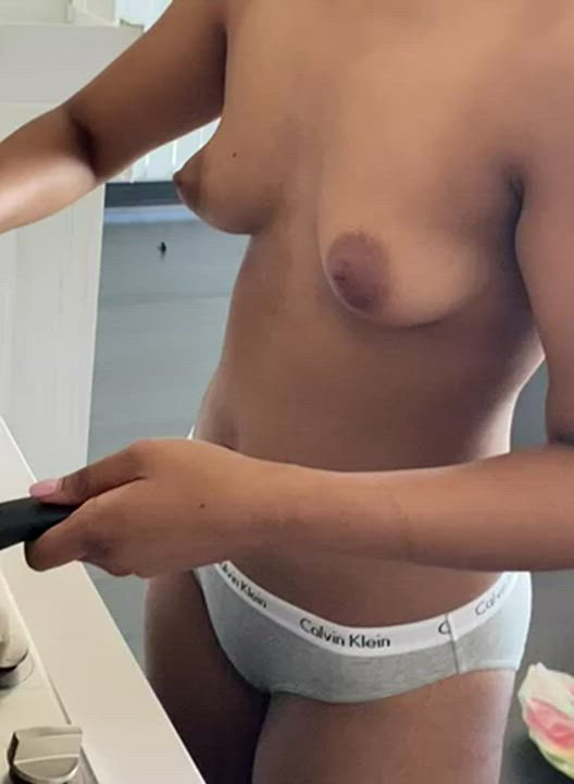 Desi Indian Kitchen Nude Small Tits Teasing gif