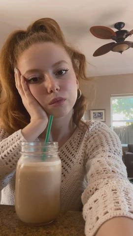 brown eyes celebrity cute eye contact girlfriend pretty redhead teen vertical gif