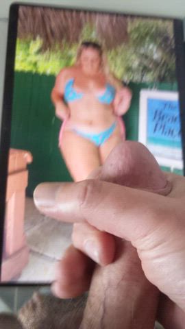 BBW Cumshot Tribute gif