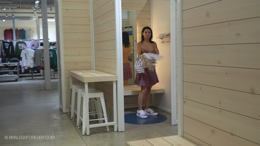 Almost busted in the change rooms