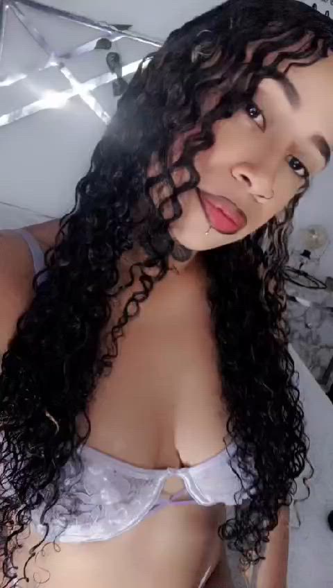 curly hair ebony latina lingerie milf pretty sensual sexy gif