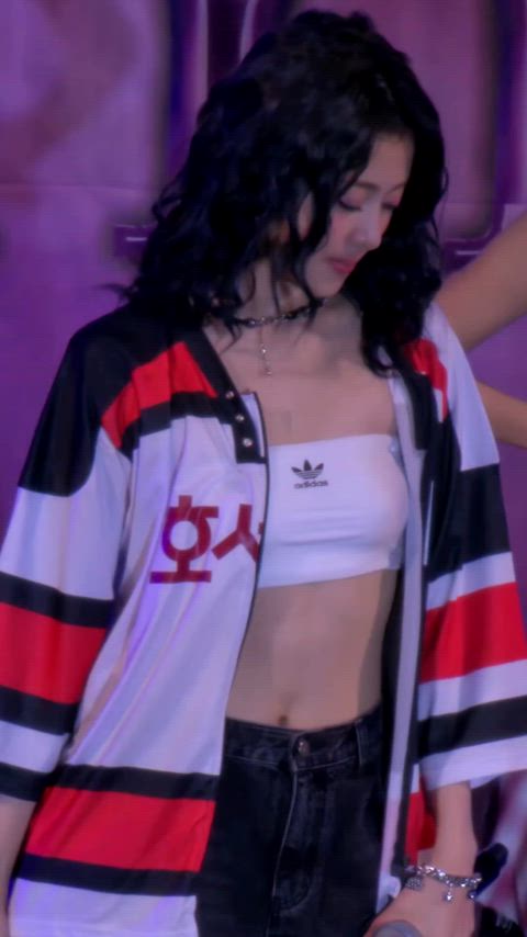 abs american asian dancing korean stomach kpop gif