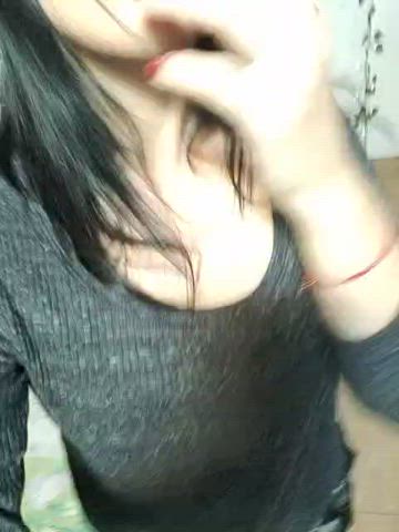 boobs brunette legs gif