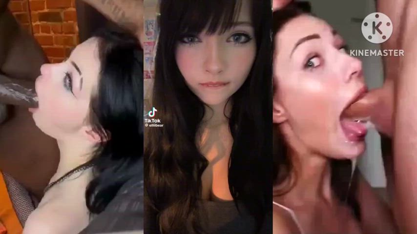 barely legal blowjob blue eyes drool goth pale petite split screen porn throat fuck