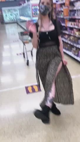 Pulled up my skirt, and pulled down my pants...