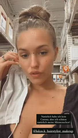 Laura Wendler (German "it" girl) talking about something or other