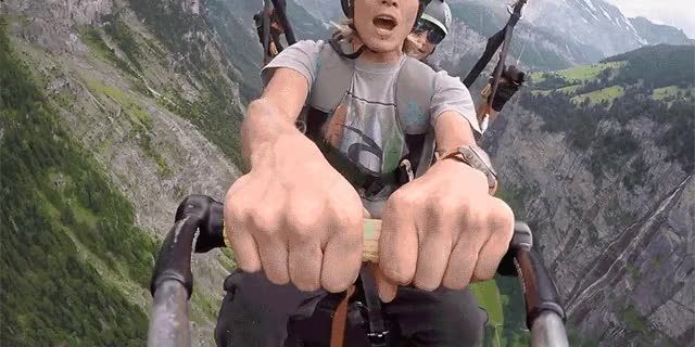 Rope Swing Paragliding the Swiss Alps