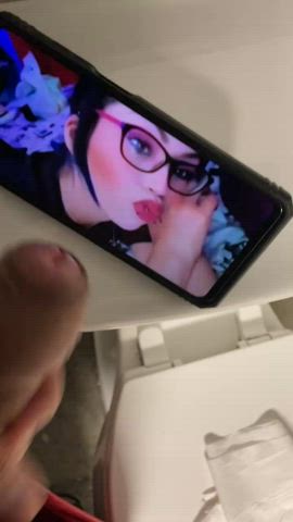 cumshot face fuck jerk off lips tribute gif