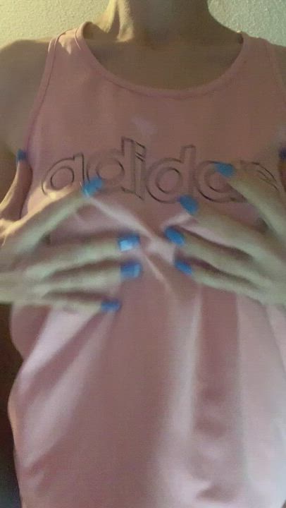 Come play with my smaller tits and watch me touch myself [drop]