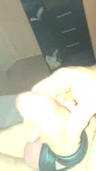 BDSM Bisexual CBT Cum Cumshot Male Masturbation Masturbating Shaved UK Uncut gif