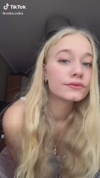 Blonde Cute TikTok gif