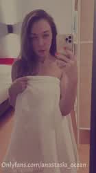 Bathroom Homemade Natural Tits Russian Selfie Strip gif