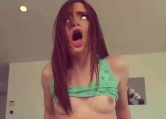 Big Dick Braces Cum In Mouth Cute POV Perky Petite Small Tits Teen gif