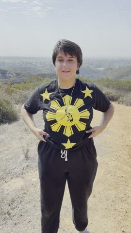 had to do a titty drop during my hike