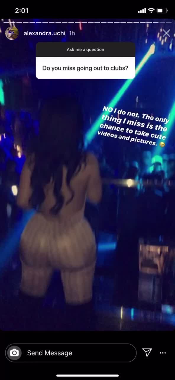 Thick and Busty Asian Alexandra Uchi twerks her giant ass and shows her big boobs