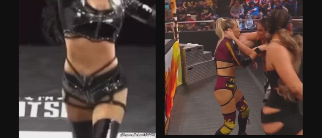 ass blonde wrestling gif