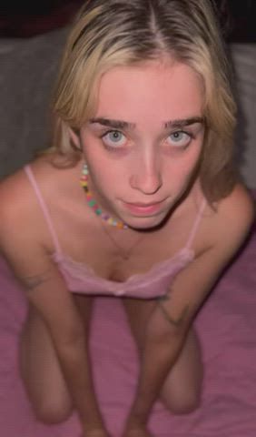 blonde petite submissive gif