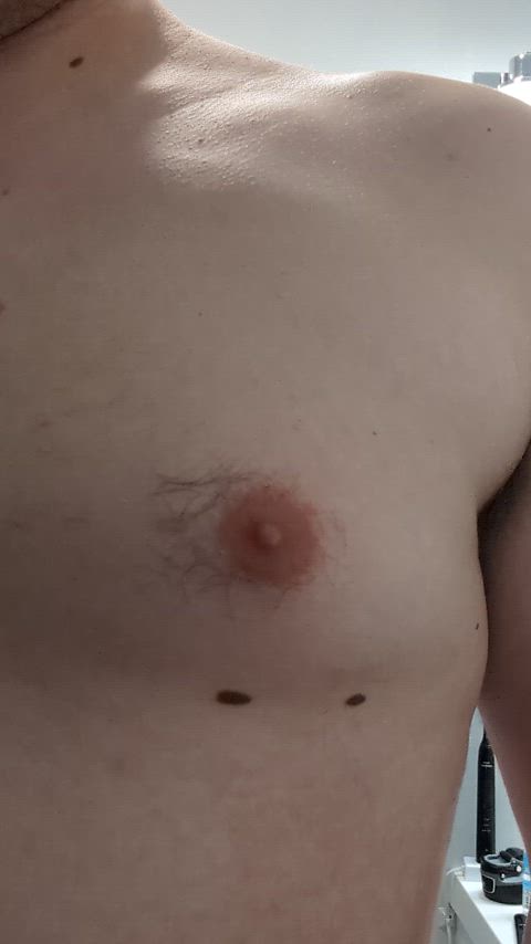 bathroom nipple tease gif