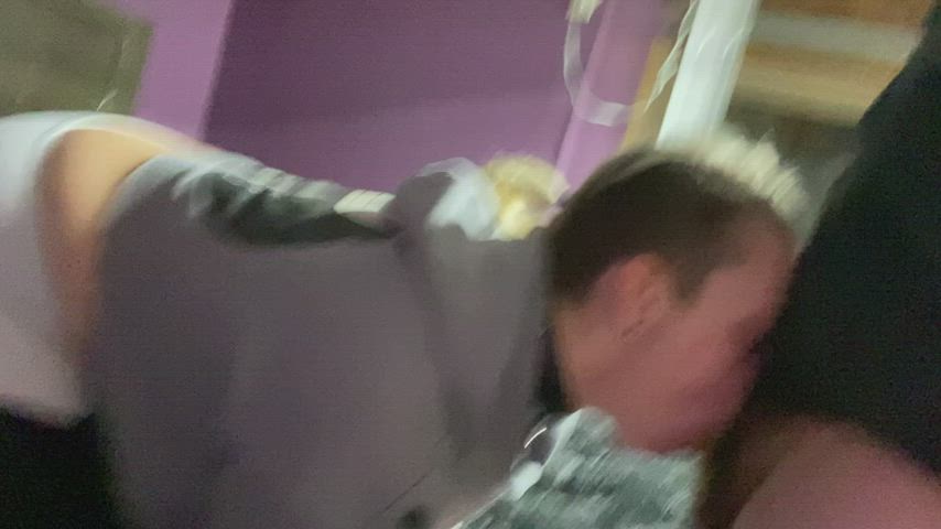 Choking on a cock