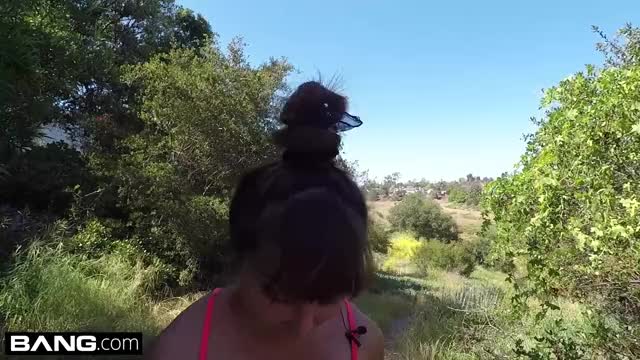Asian MILF Tiffany Rain is showered in cum after her hike