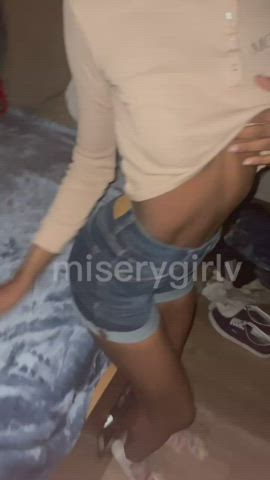 amateur ass cute ebony homemade interracial jerk off gif