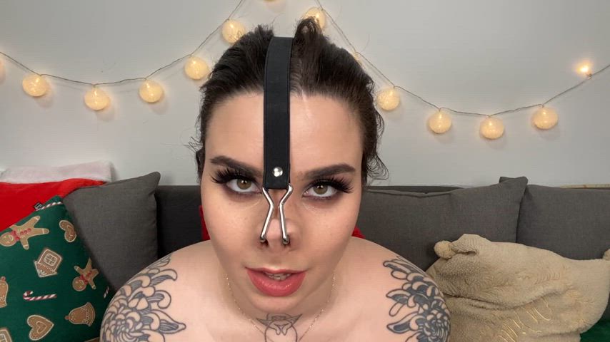 bdsm gagged nose gif