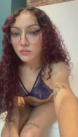 cute latina lingerie natural tits petite redhead tits gif