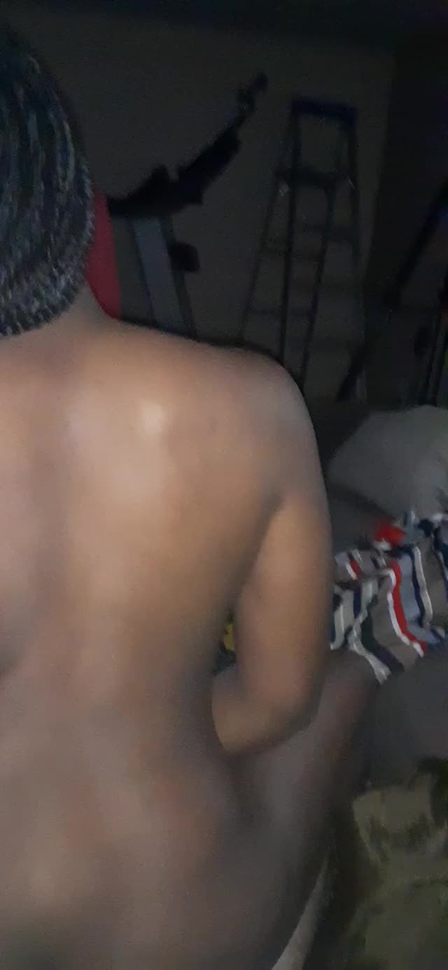 Throwing my big black ass back on my man's fat white cock.