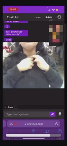 Young Indian with big tits 🍒 flashes me