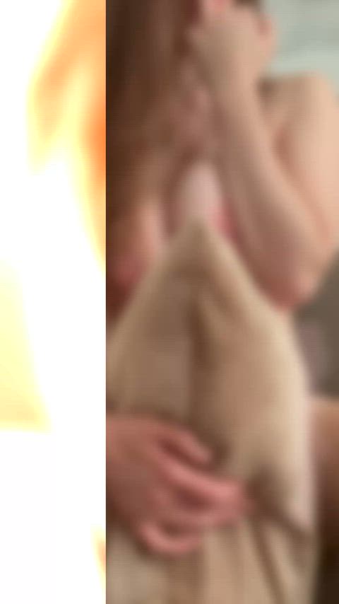 big tits dry hump humping masturbating natural tits pillow humping gif