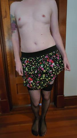 amateur cute flashing garter belt homemade onlyfans shaved pussy skirt stockings