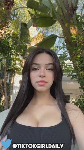 18 years old amateur big tits bouncing tits dancing onlyfans teen tiktok gif