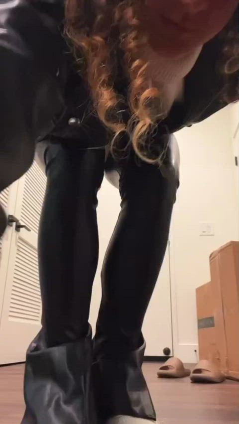ass curly hair tits gif