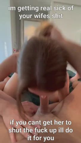 blonde blowjob caption cuckold gif