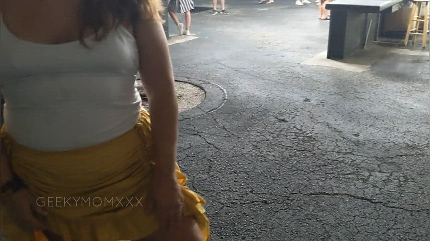 Dared to take off my g-string next to the beer tent [F]