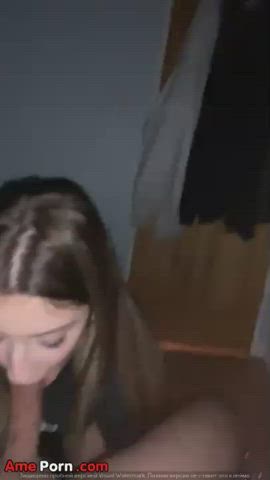 Blowjob Cute Homemade gif