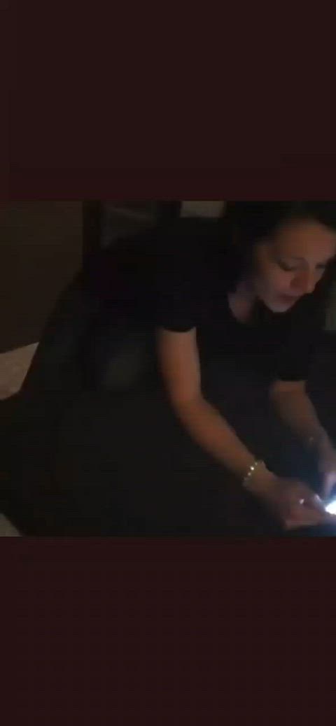MILF gets her face completely caked with cum