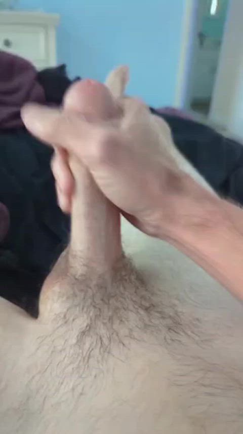 cock cut cock jerk off male masturbation precum gif