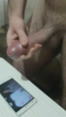cumshot facial jerk off gif