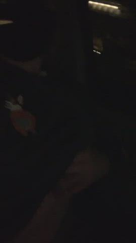 First time doing a car flash dare [f]