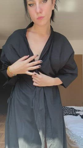 18 years old goth stripping on-off gif